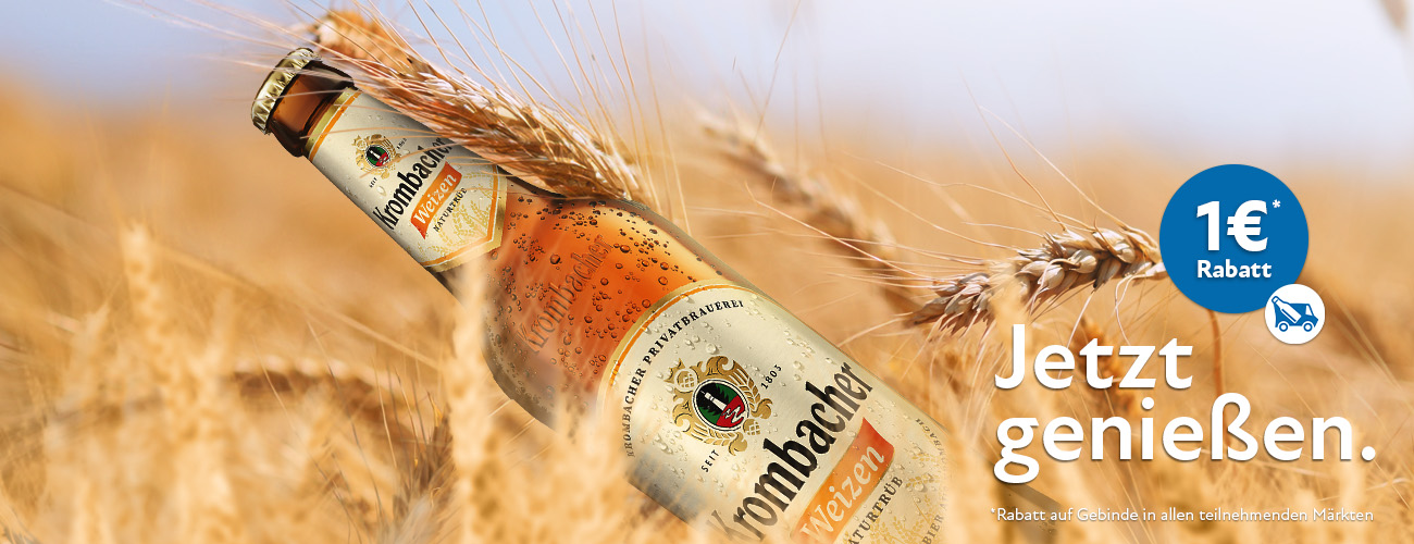 Krombacher Weizen Rabattaktion 1 Euro - KW 30 und 31 in 2026